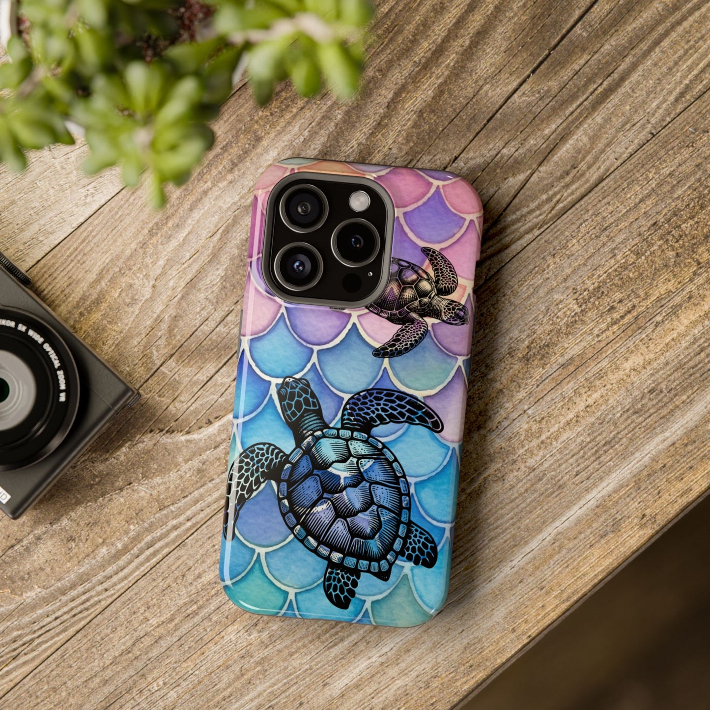 Sea Turtle Silhouette MagSafe® Compatible Tough Case for iPhone
