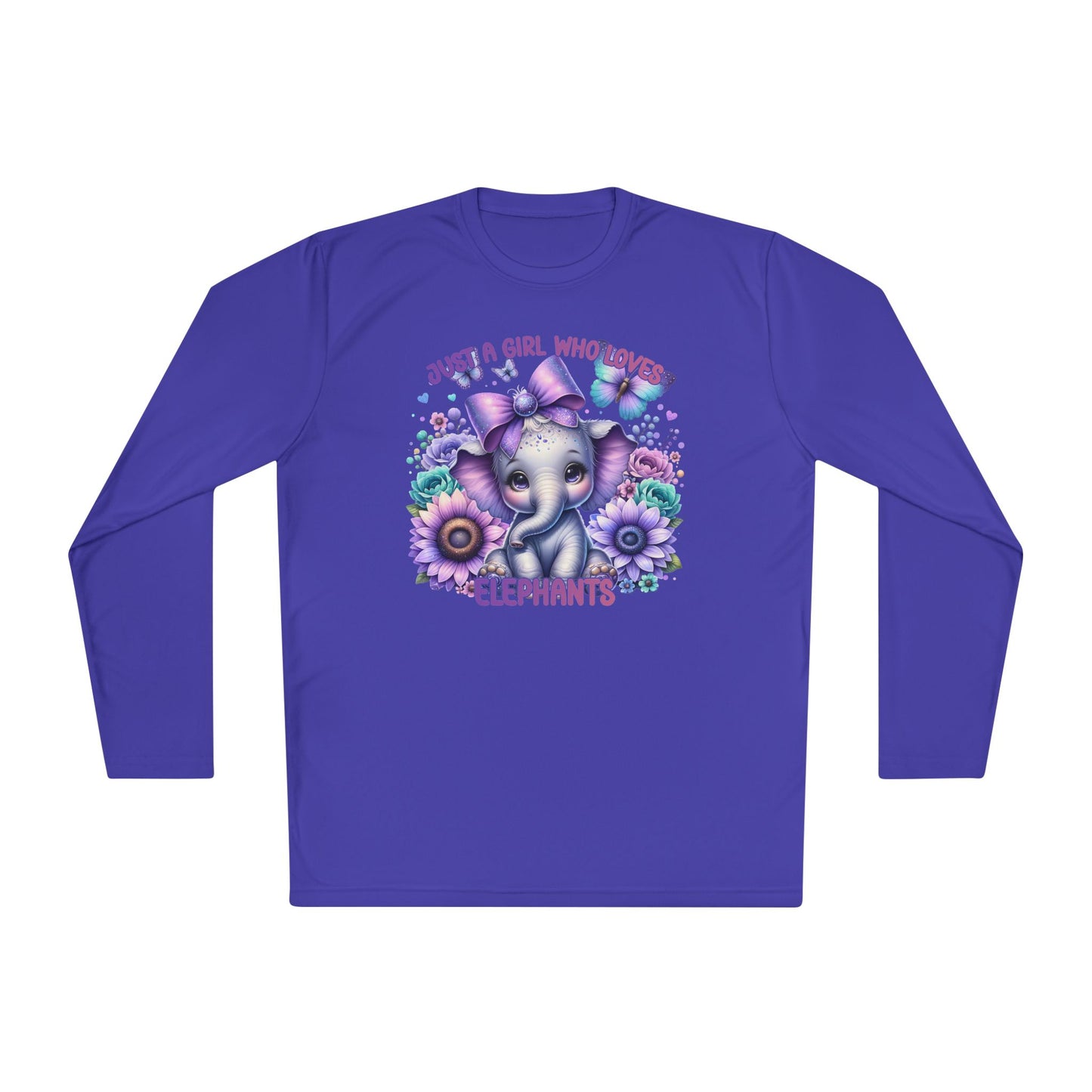 Just A Girl Who Loves Elephants Unisex Lightweight Long Sleeve Tee