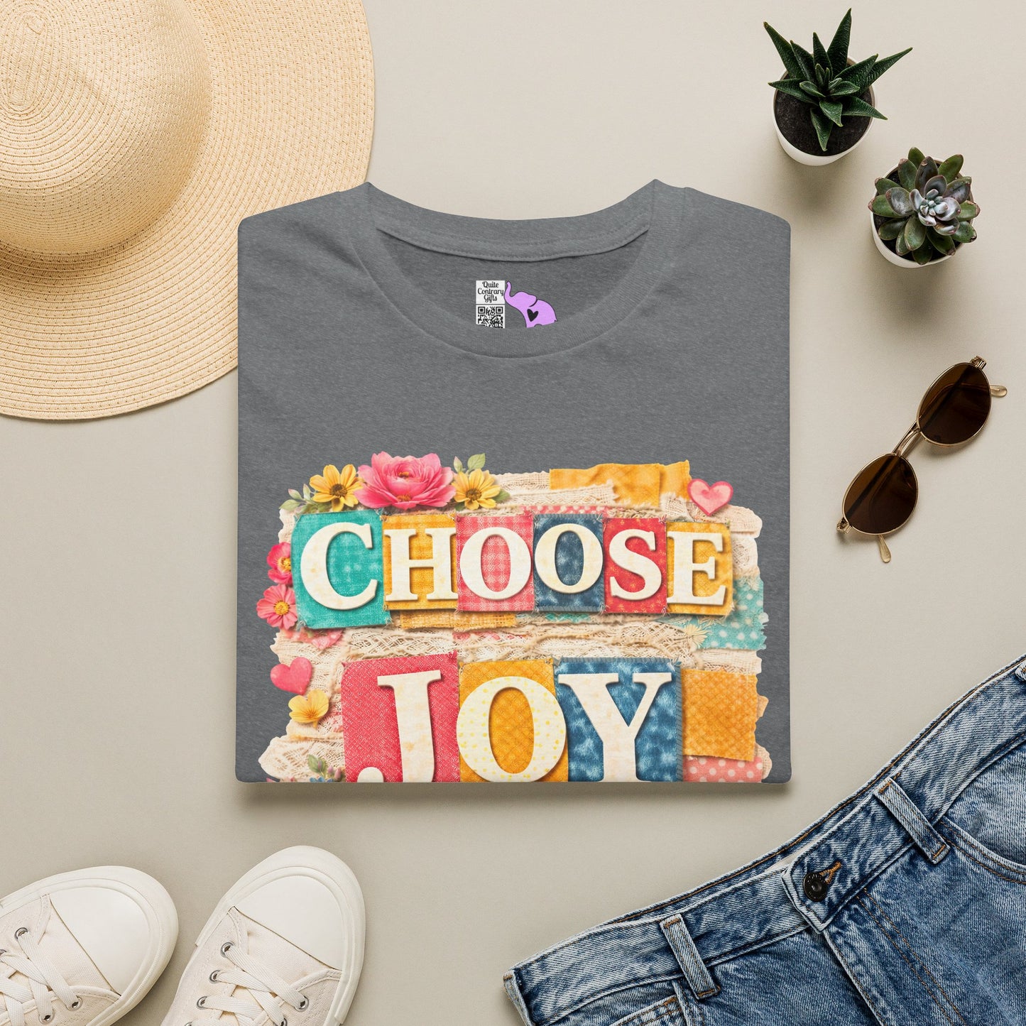 Choose Joy (Lace Collage) Adult T-shirt
