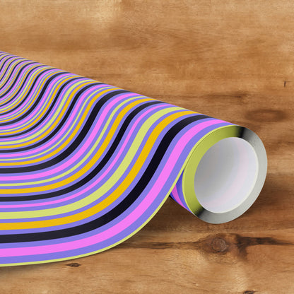 Midnight Pop Stripes Gift Wrap
