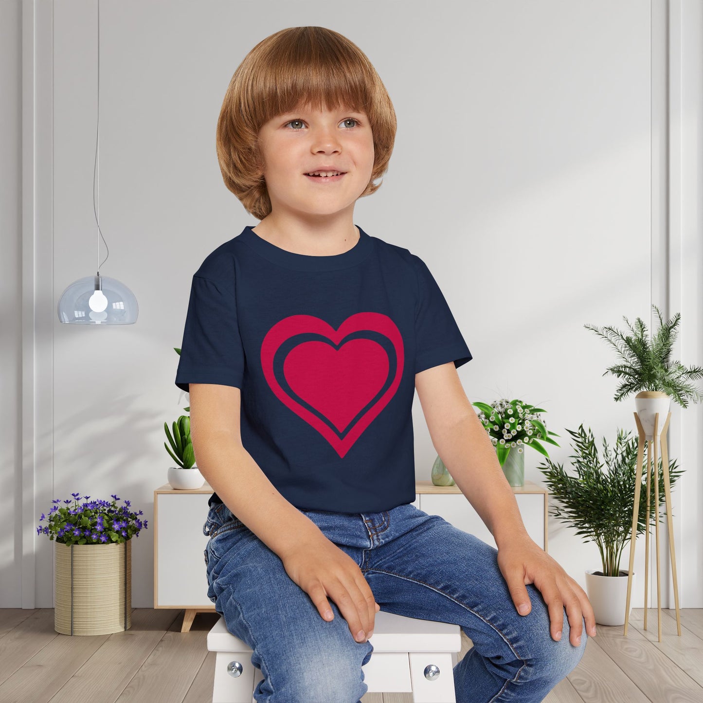 Outline Heart Heavy Cotton™ Toddler T-shirt