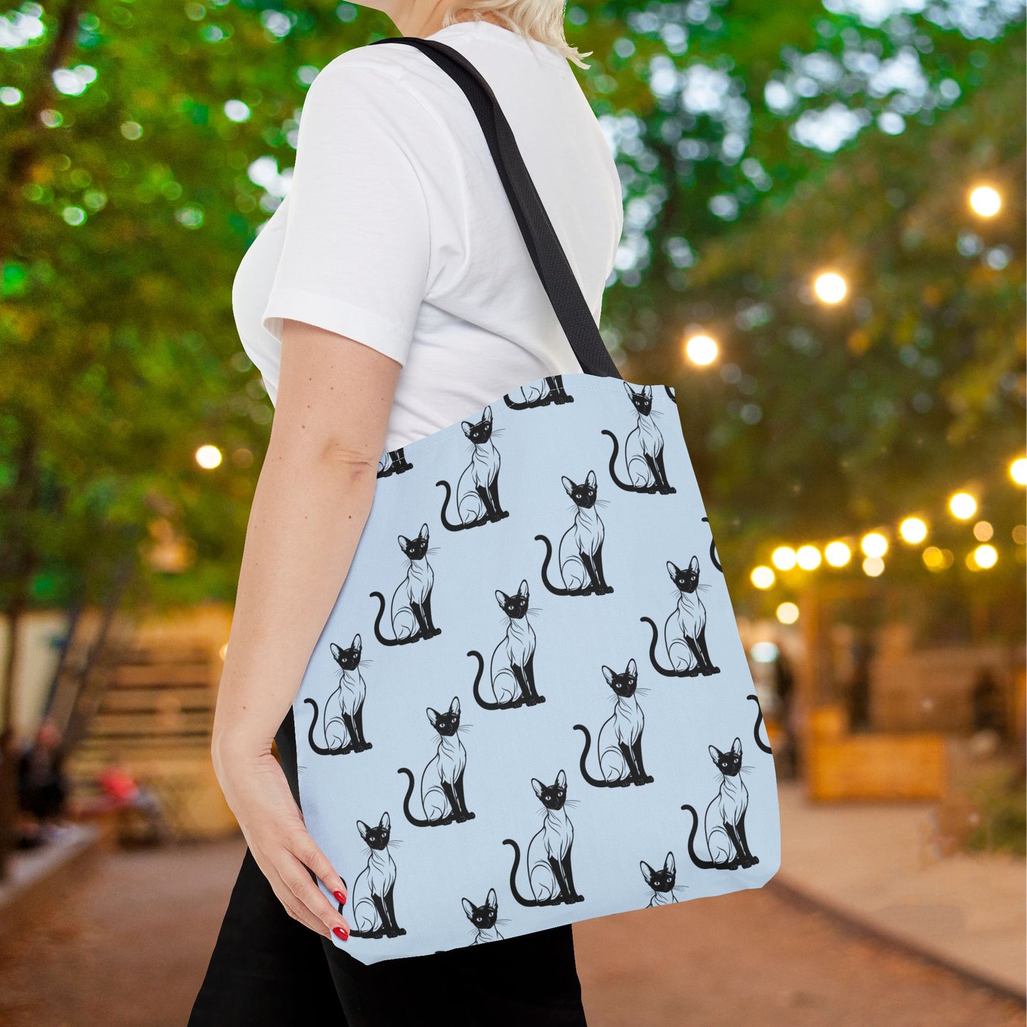 Siamese Charm – Ocean Breeze Canvas Tote Bag