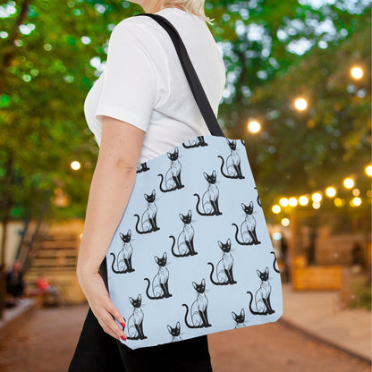 Siamese Charm – Ocean Breeze Canvas Tote Bag