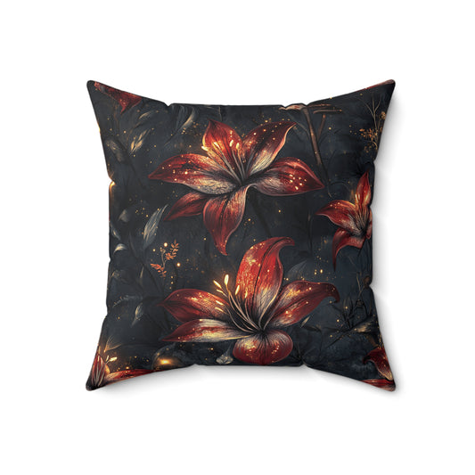Fire Lilly Dreams Throw Pillow
