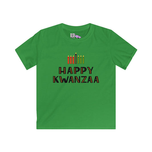 Happy Kwanzaa (Kinara) Youth Softstyle Tee