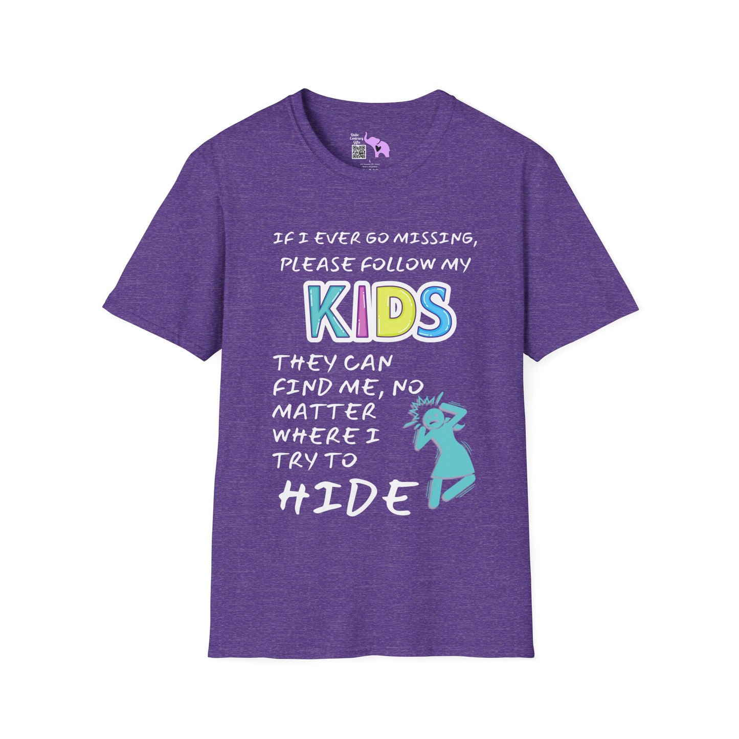 If I Go Missing Follow My Kids... Adult T-shirt