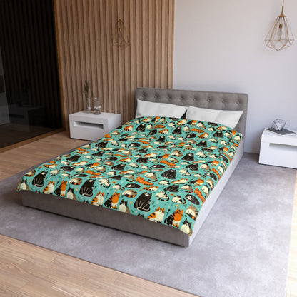 Whimsy Whiskers Microfiber Duvet Cover