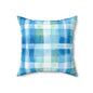 Ocean Sunset Plaid Throw Pillow