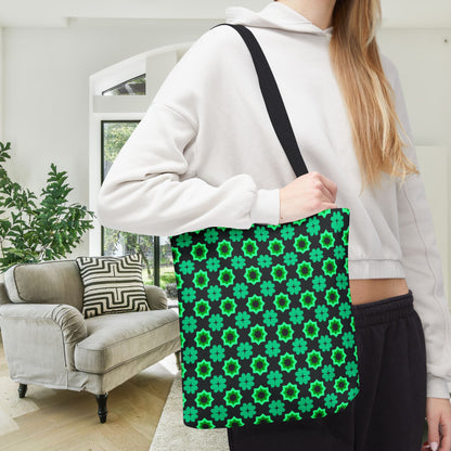 Clover Bloom Burst Canvas Tote Bag