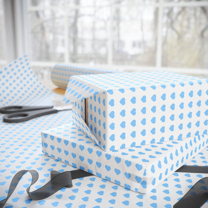 Powder Blue Sweethearts Wrapping Paper