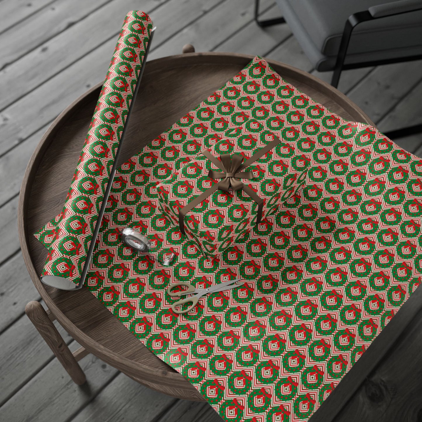 Christmas Wreaths Wrapping Paper