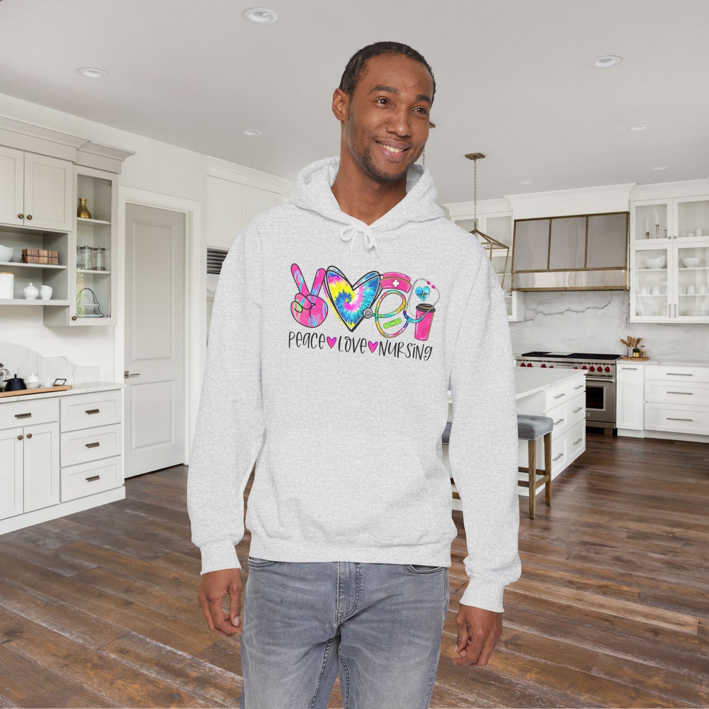 Love Peace Nursing Heavy Blend™ Hooded Sweatshirt