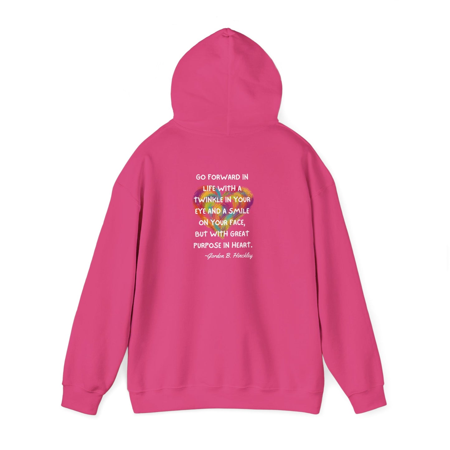 Go With Purpose In Heart Heavy Blend™ Hooded Sweatshirt