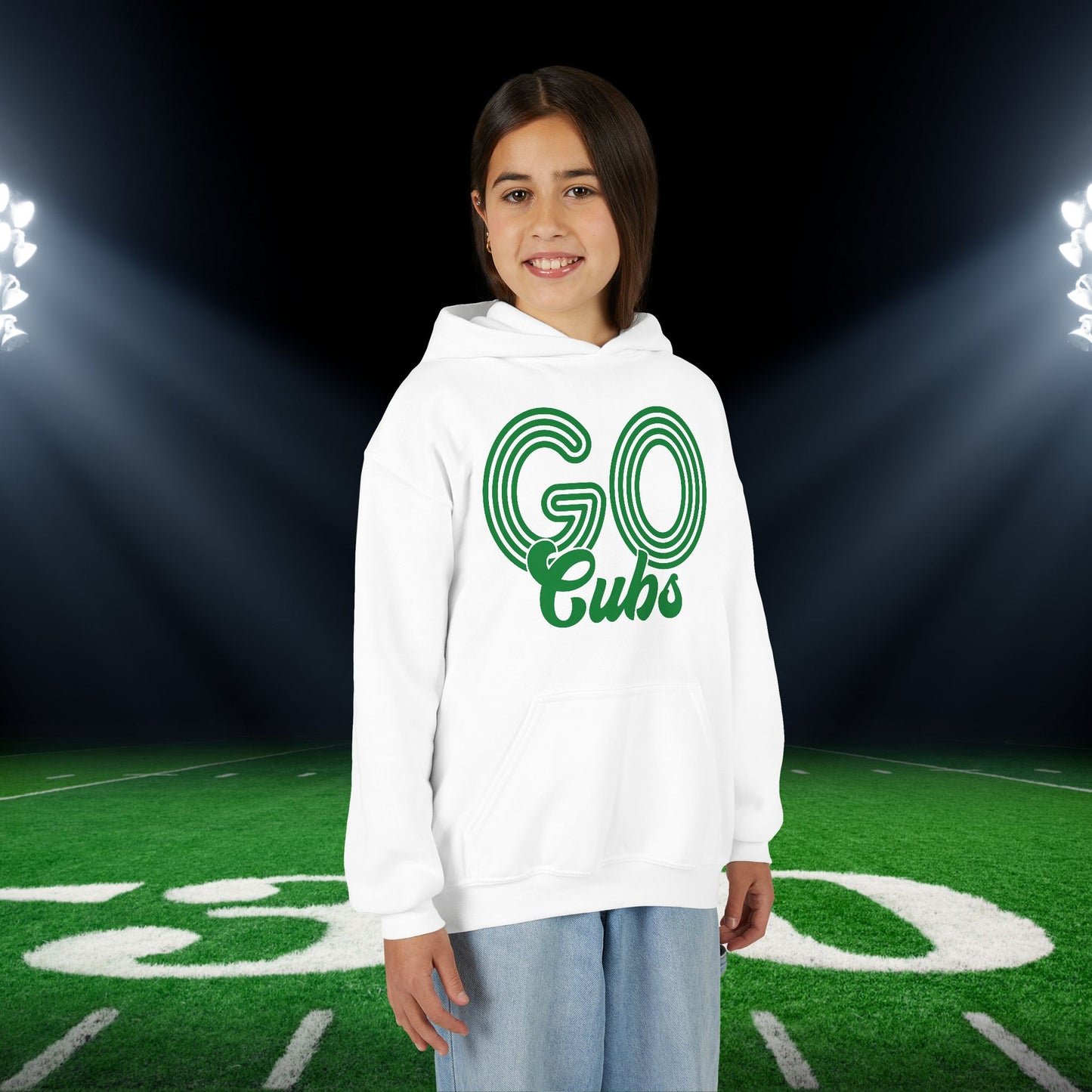 Go Cubs Youth Heavy Blend Hoodie