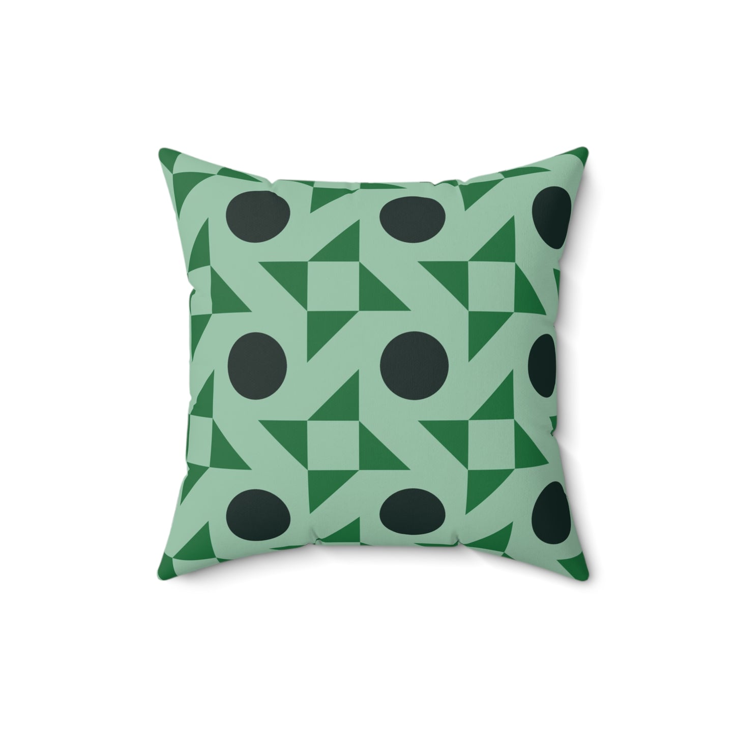 Emerald Pinwheels Throw Pillow
