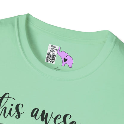 ""This Awesome Dad Belongs To... Adult T-shirt (Personalizable)
