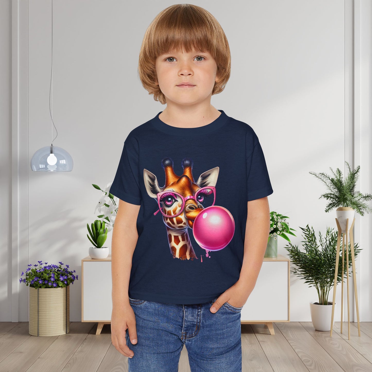 Girraffe Blowing Bubble Heavy Cotton™ Toddler T-shirt