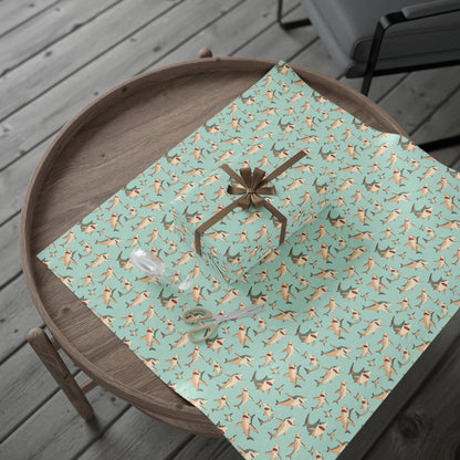 Aquamarine Sharks Wrapping Paper