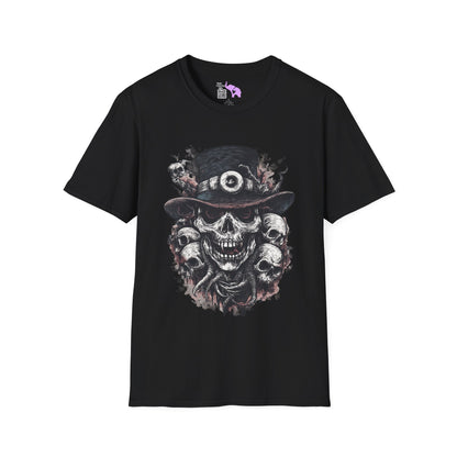Creepy Skulls w/Top Hat Adult T-shirt