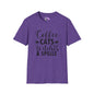 Coffee Cats Witches & Spells Adult T-shirt