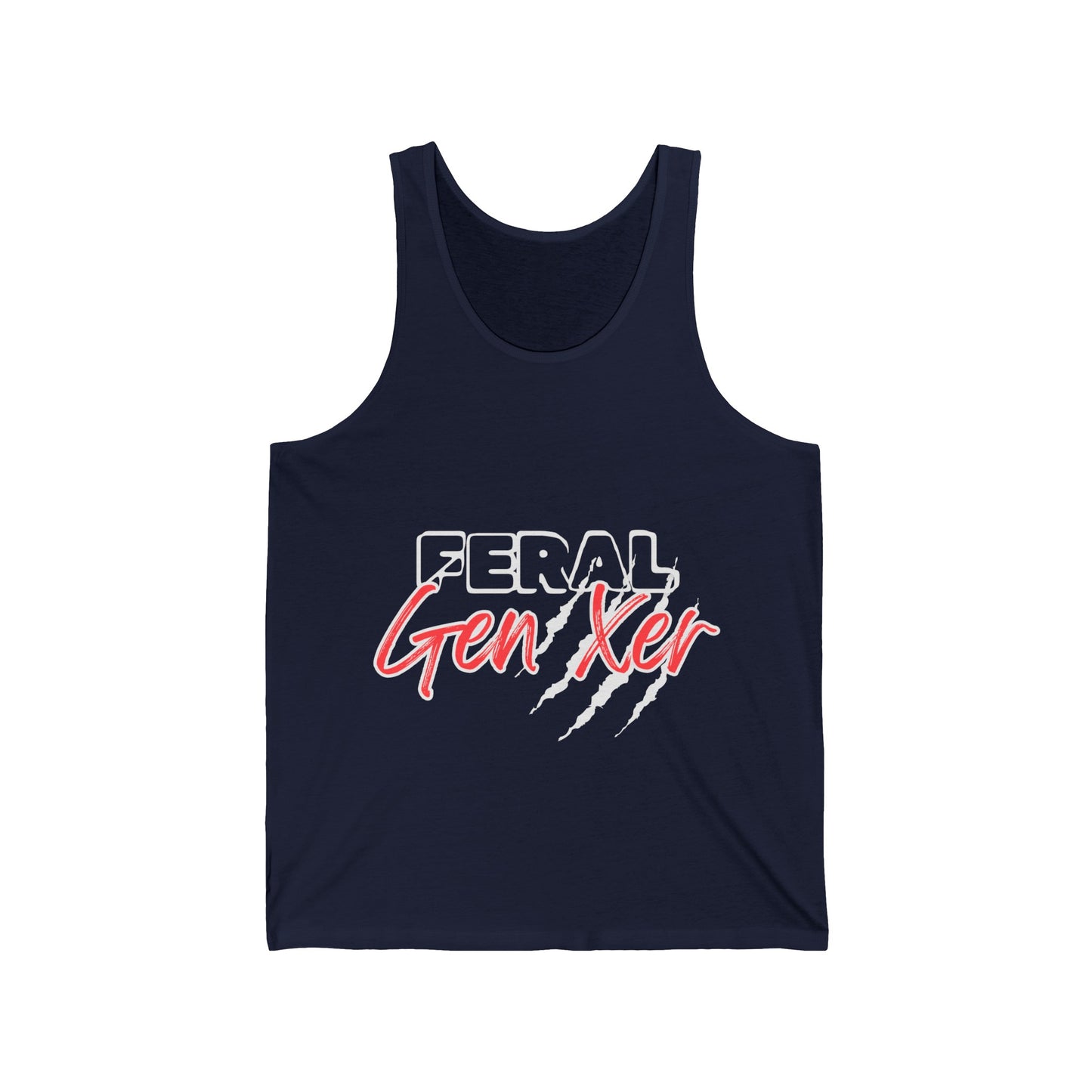 Feral GenXer w/Claws Unisex Jersey Tank