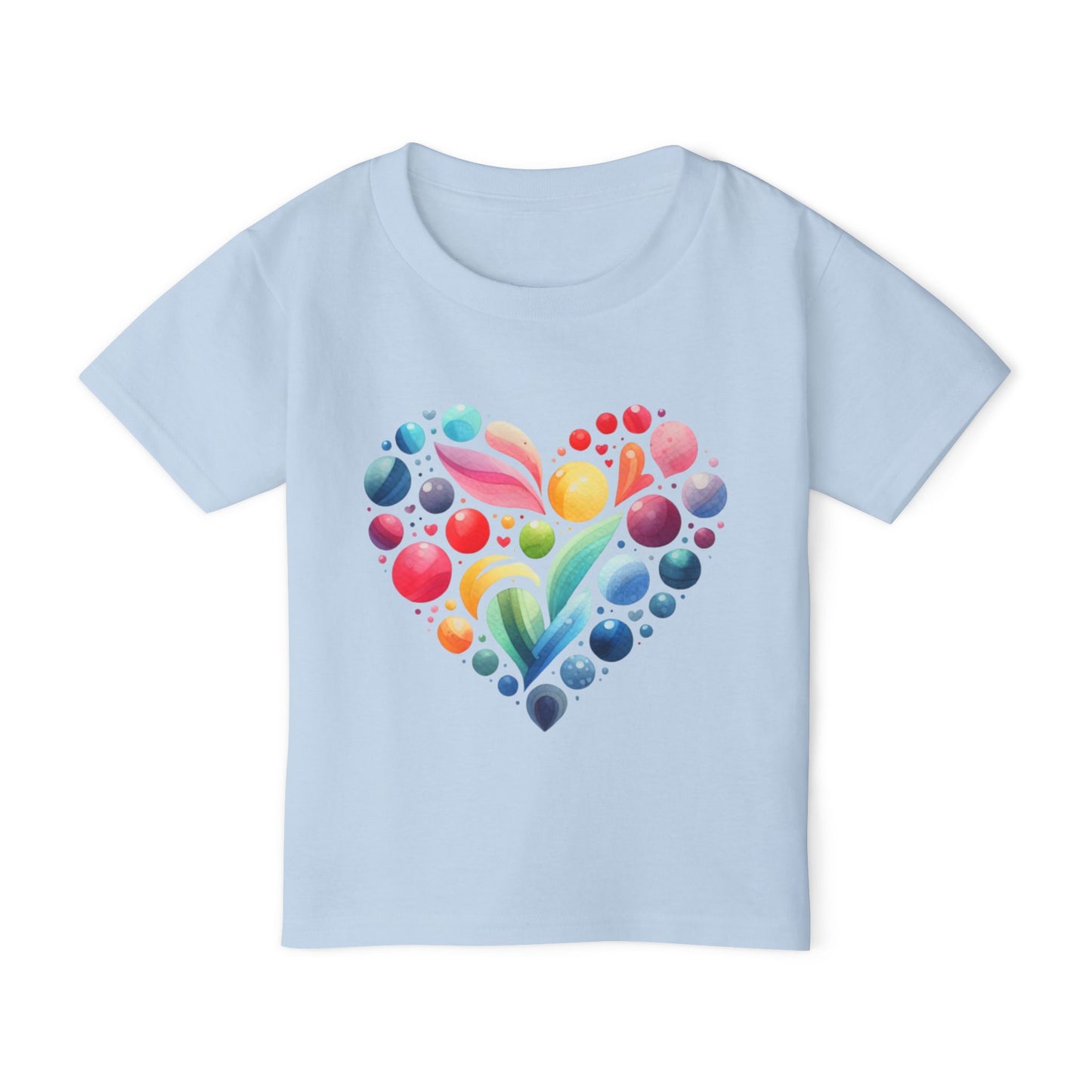 Color Pop Heart Heavy Cotton™ Toddler T-shirt