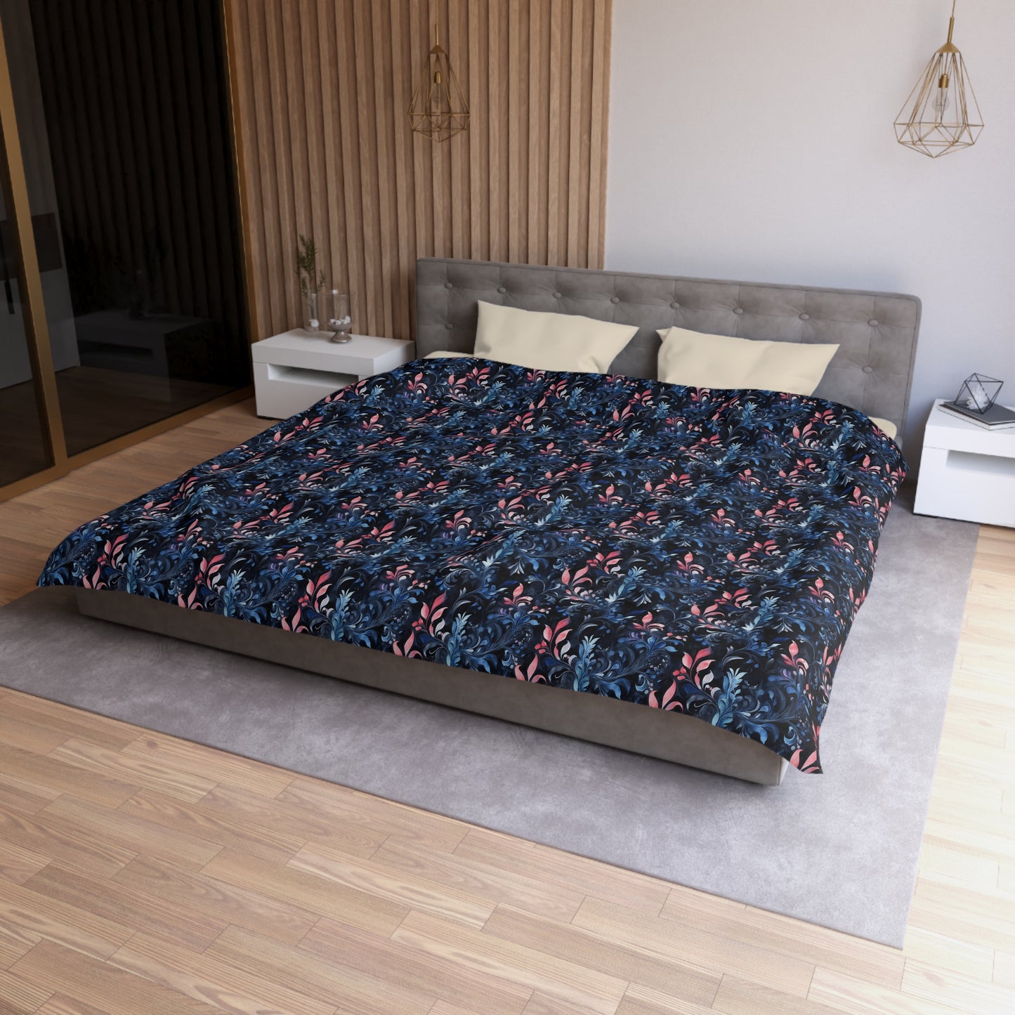 Dusky Floral Whispers Microfiber Duvet Cover