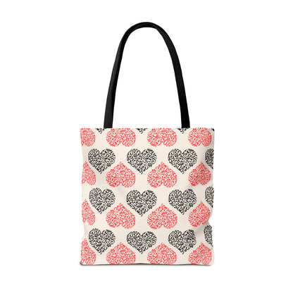 Rustic Hearts Canvas Tote Bag