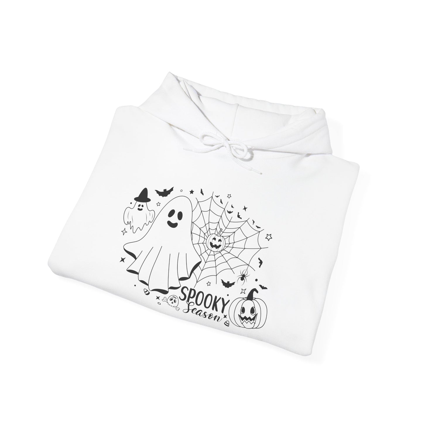 Spooky Season (Ghosts & Spider Webs) Heavy Blend™ Hooded Sweatshirt