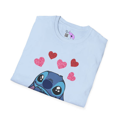 Stitch in Love Adult T-shirt
