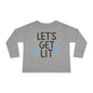Hanukkah Let's Get Lit Toddler Long Sleeve Tee