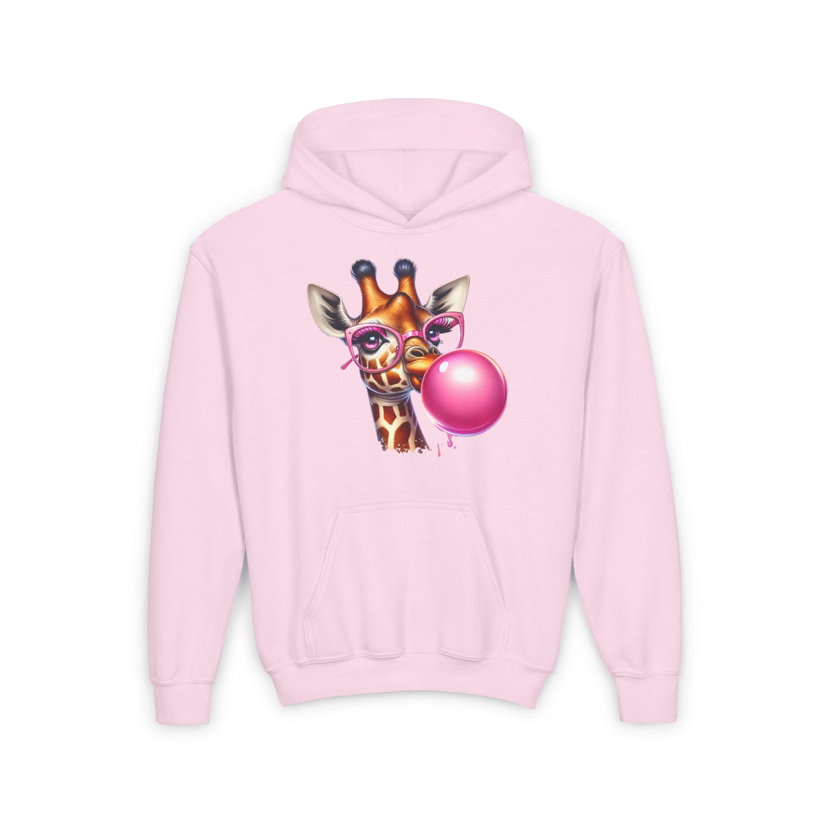 Girraffe Blowing Bubble Youth Heavy Blend Hoodie