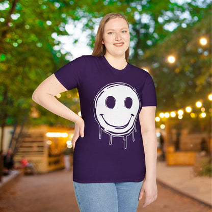 Melty Smiley Face Adult T-shirt