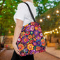 Floral Fiesta Canvas Tote Bag