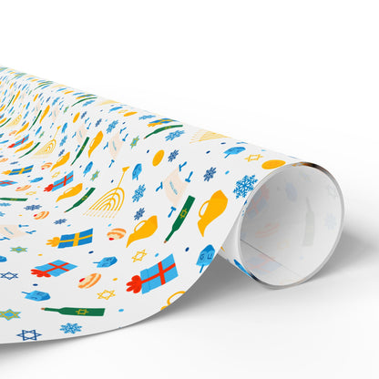 Symbols of Joy Hanukkah Wrapping Paper