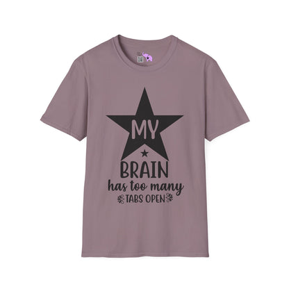 My Brain Has Too Many Tabs Open (Star) Adult T-shirt