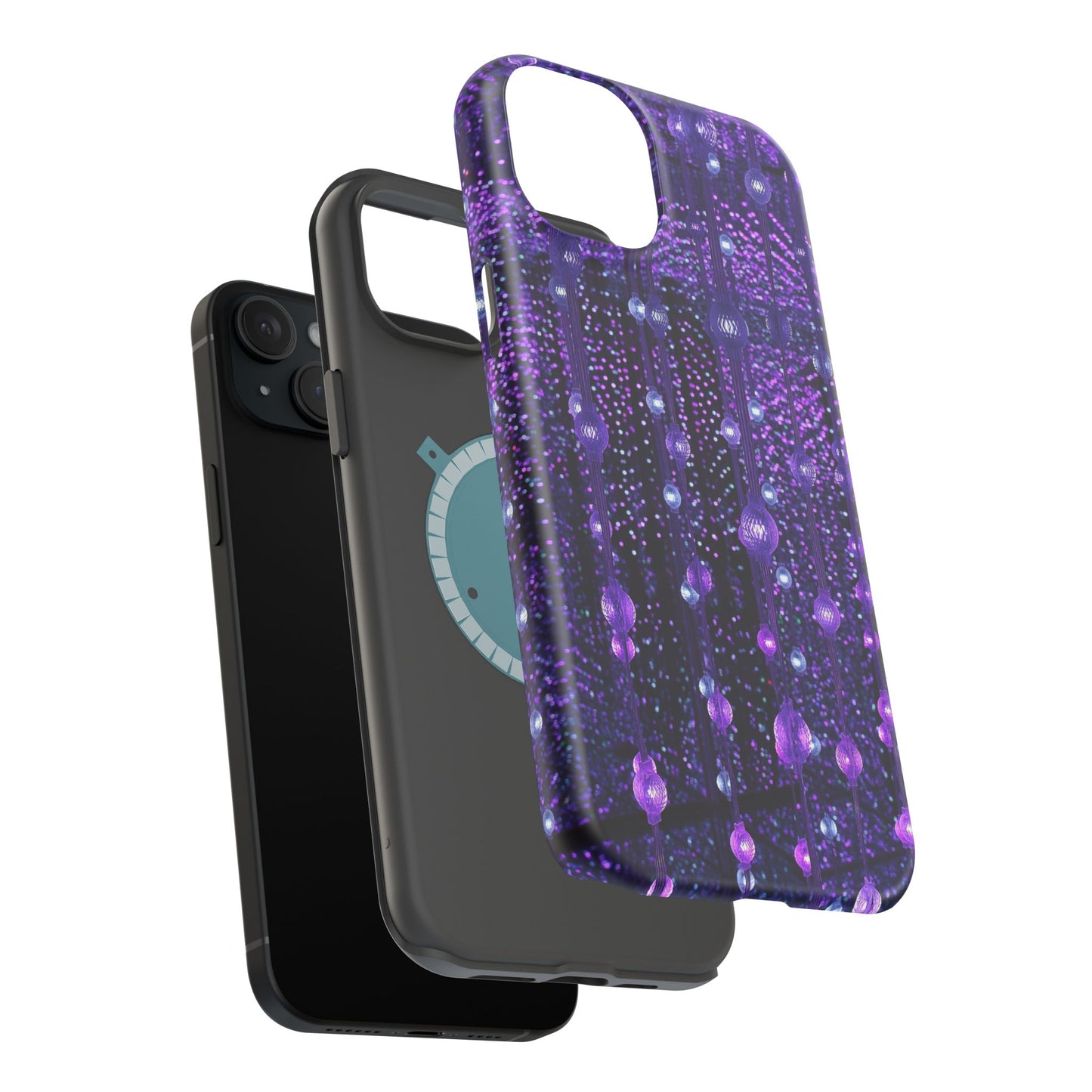 Purple Raindrops MagSafe® Compatible Tough Case for iPhone