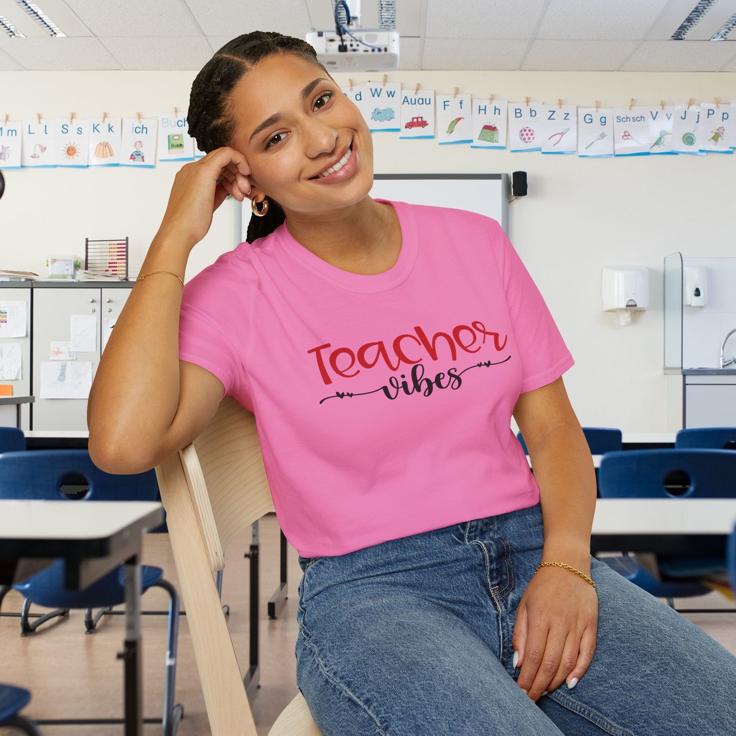 Teacher Vibes Adult T-shirt