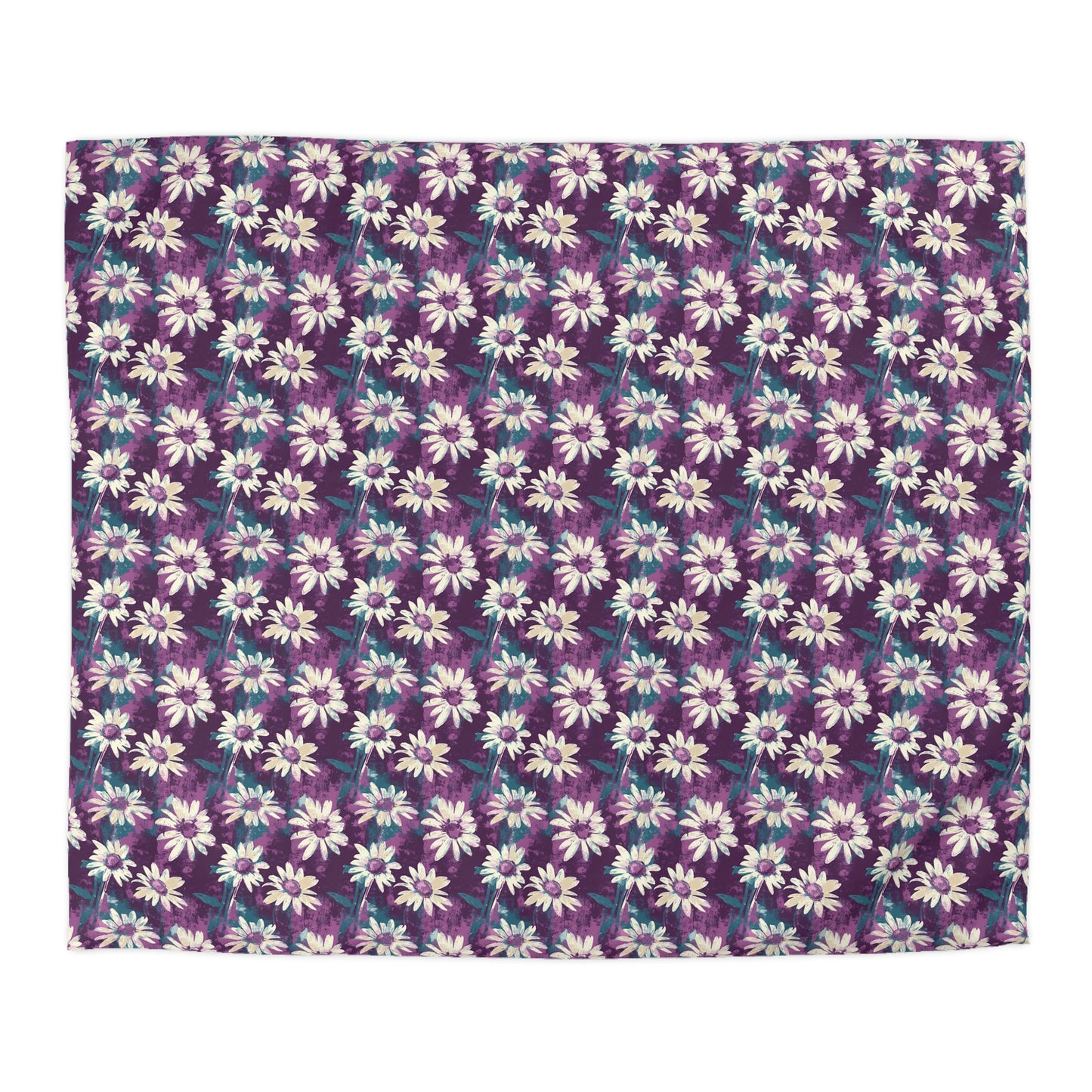 Twilight Daisy Meadow Microfiber Duvet Cover