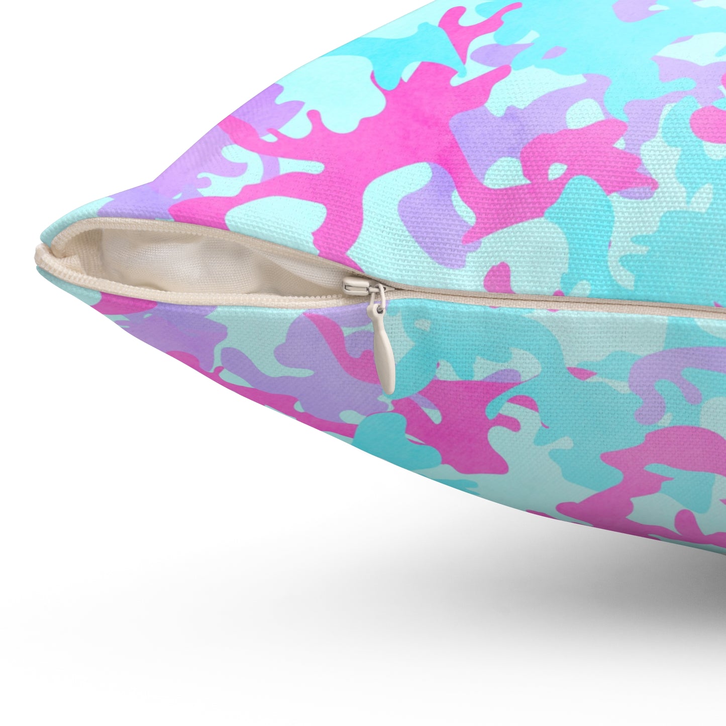 Cotton Candy Camo Throw Pillow