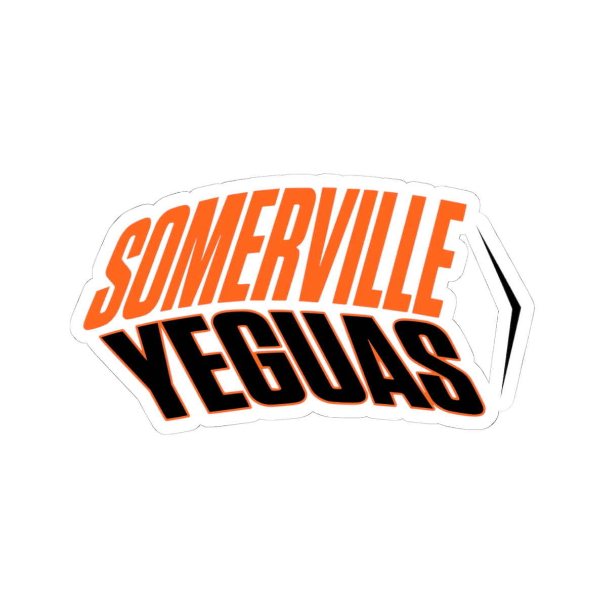 Somerville Yeguas Angled, Black Kiss-Cut Decal