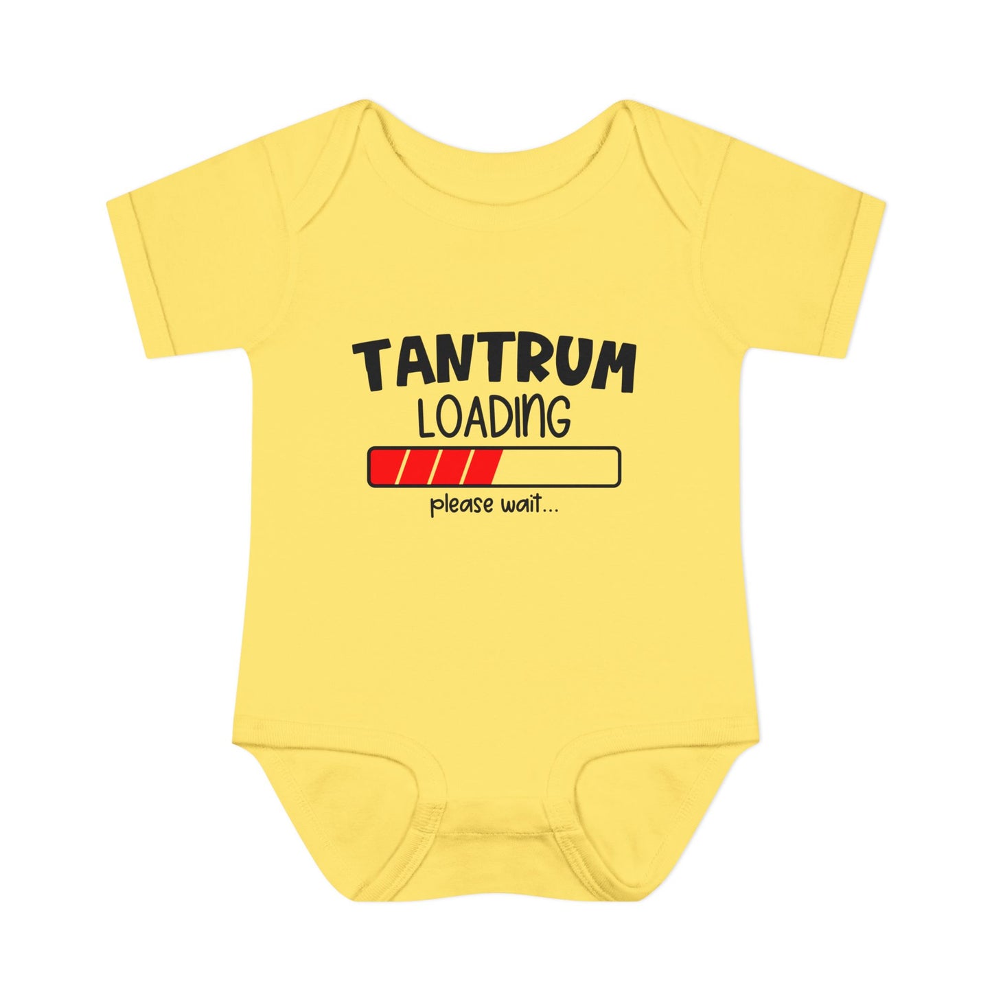 Tantrum Loading Please Wait Baby Rib Bodysuit