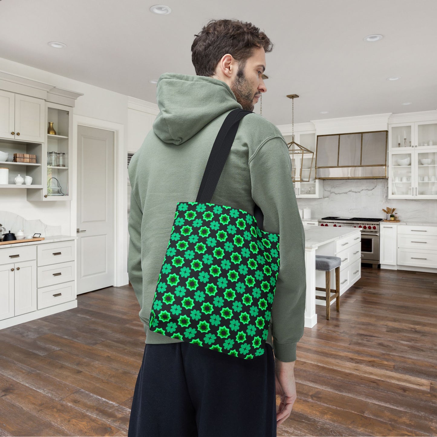 Clover Bloom Burst Canvas Tote Bag