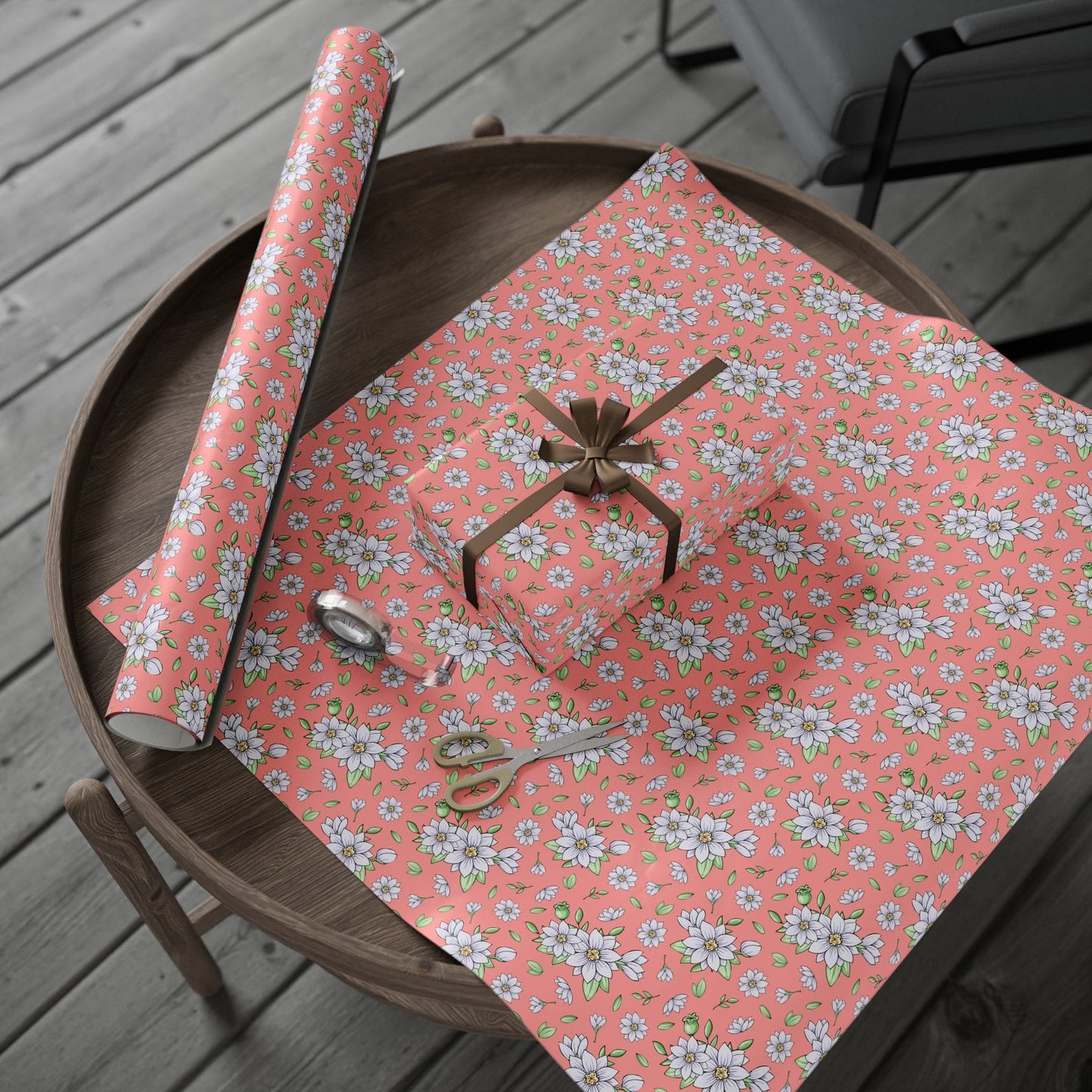 Jasmine Blush Garden Wrapping Paper