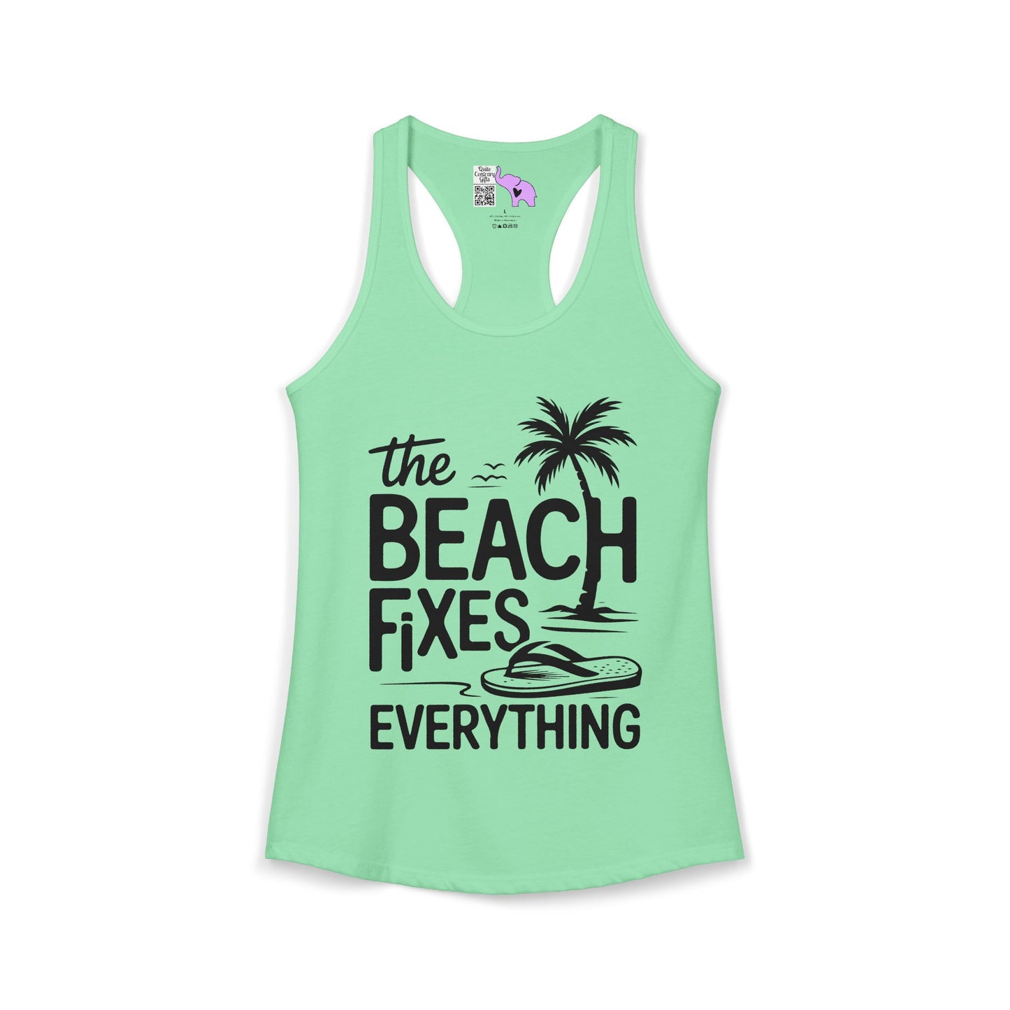 The Beach Fixes Everything Women's Ideal Racerback Tank