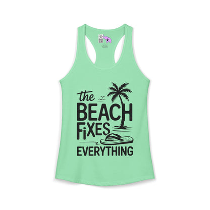 The Beach Fixes Everything Women's Ideal Racerback Tank
