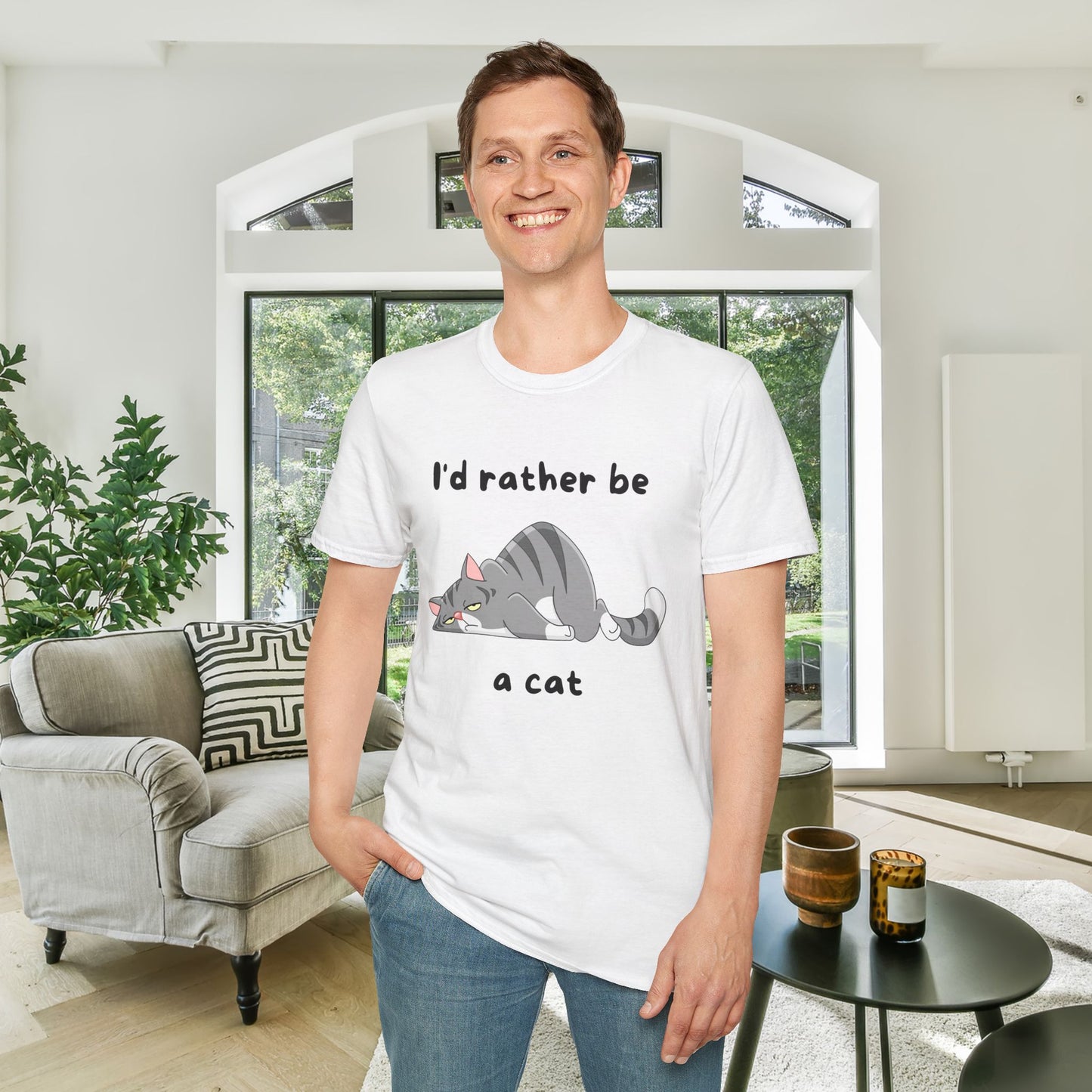 I'd Rather Be a Cat Adult T-shirt