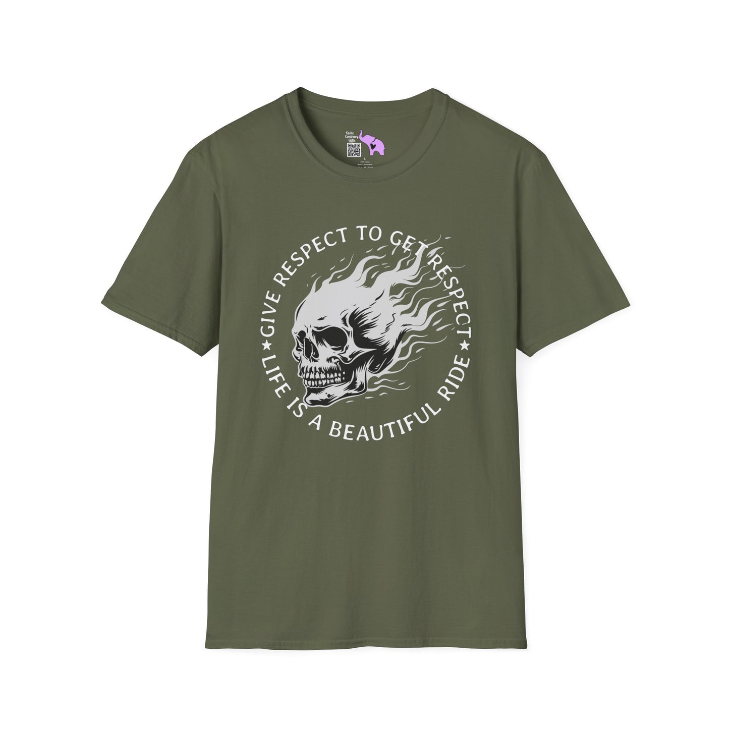 Give Respect to Get Respect Life Is A Beautiful Ride Adult T-shirt