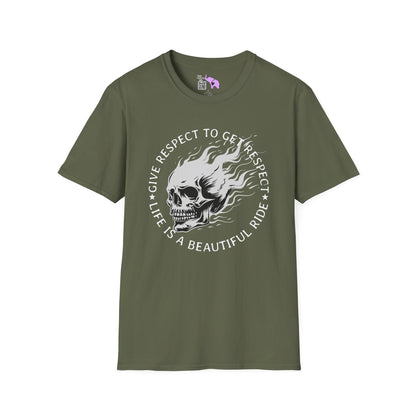 Give Respect to Get Respect Life Is A Beautiful Ride Adult T-shirt