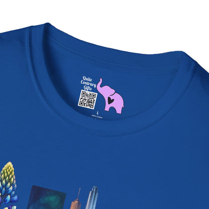 Texas Cowboy & Bluebonnets Adult T-shirt